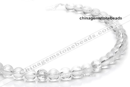 CCC07 15.5 inches 10mm round white crystal beads Wholesale