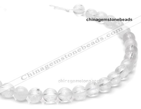 CCC08 15.5 inches 12mm round white crystal beads Wholesale