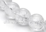 CCC09 15.5 inches 14mm round white crystal beads Wholesale