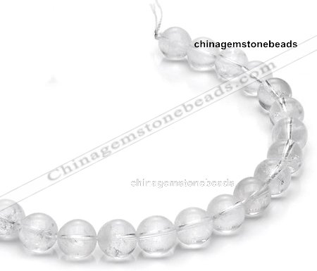 CCC09 15.5 inches 14mm round white crystal beads Wholesale