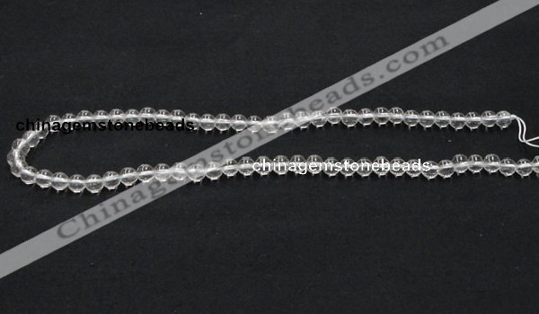 CCC201 15.5 inches 6mm round grade AB natural white crystal beads