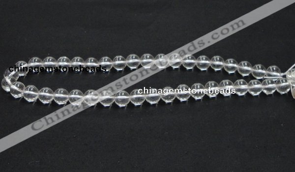 CCC203 15.5 inches 10mm round grade AB natural white crystal beads