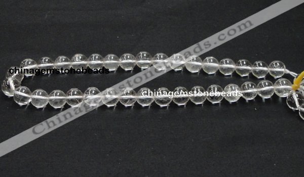 CCC204 15.5 inches 12mm round grade AB natural white crystal beads