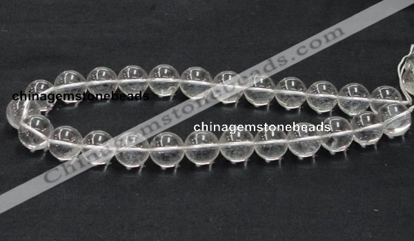 CCC206 15.5 inches 16mm round grade AB natural white crystal beads