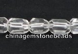 CCC217 10*14mm faceted freeform grade AB natural white crystal beads