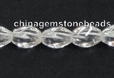 CCC219 8*12mm twisted rice grade AB natural white crystal beads