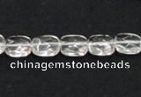 CCC224 8*10mm faceted rectangle grade AB natural white crystal beads