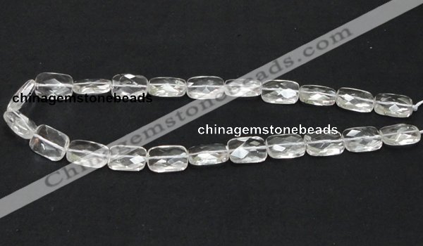 CCC225 13*18mm faceted rectangle grade AB natural white crystal beads