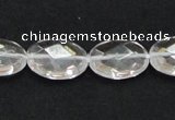 CCC226 13*18mm faceted oval grade AB natural white crystal beads