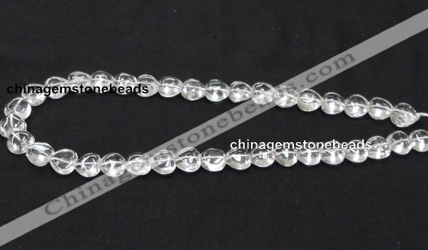 CCC236 10*10mm heart grade AB natural white crystal beads wholesale