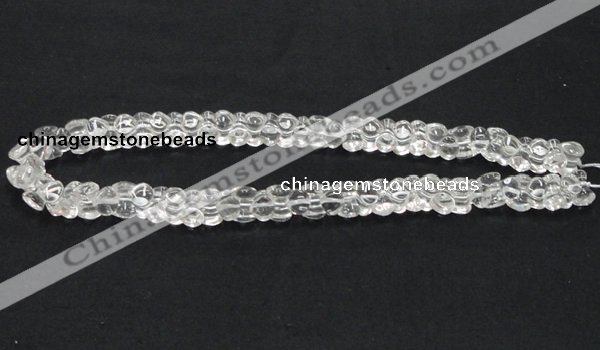 CCC239 9*12mm double heart-shaped grade AB natural white crystal beads