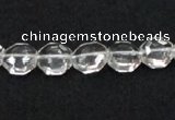 CCC240 10*10mm octagonal grade AB natural white crystal beads wholesale