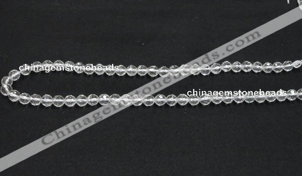 CCC242 15.5 inches 4mm faceted round AB grade natural white crystal beads