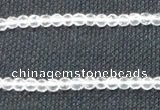 CCC250 15.5 inches 4mm faceted round grade A natural white crystal beads