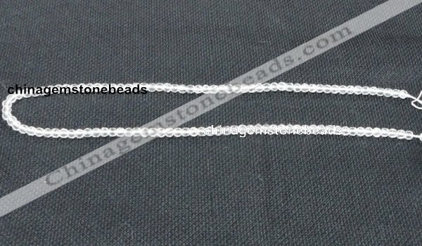 CCC250 15.5 inches 4mm faceted round grade A natural white crystal beads