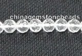 CCC252 15.5 inches 8mm faceted round grade A natural white crystal beads