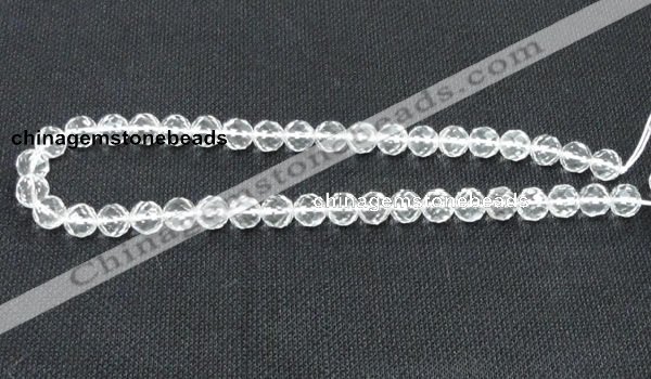 CCC253 15.5 inches 10mm faceted round grade A natural white crystal beads