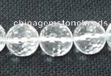 CCC256 15.5 inches 16mm faceted round grade A natural white crystal beads