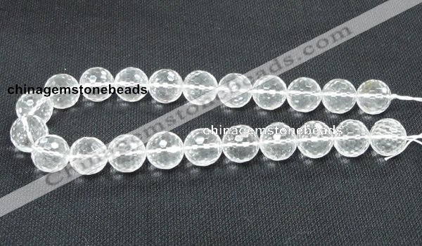 CCC257 15.5 inches 18mm faceted round grade A natural white crystal beads