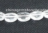 CCC262 15.5 inches 10*14mm faceted rice grade A natural white crystal beads