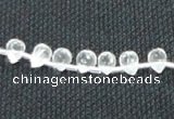 CCC264 5*7mm faceted teardrop grade A natural white crystal beads