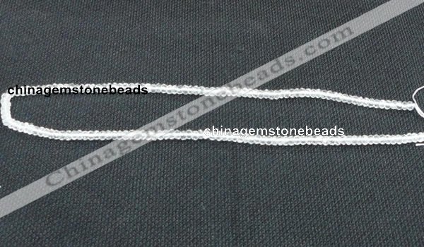 CCC268 2*4mm faceted rondelle grade A natural white crystal beads