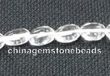 CCC269 15 inches 8*16mm oval grade A natural white crystal beads