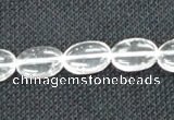 CCC270 15 inches 10*14mm oval grade A natural white crystal beads