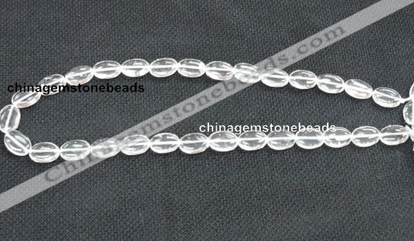 CCC270 15 inches 10*14mm oval grade A natural white crystal beads