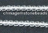 CCC277 15.5 inches 4mm round A grade natural white crystal beads