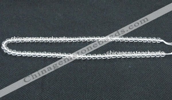 CCC277 15.5 inches 4mm round A grade natural white crystal beads