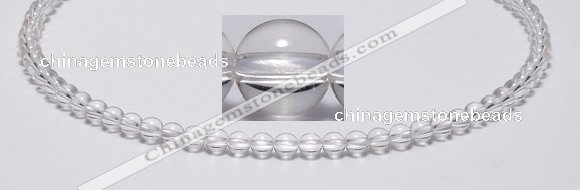 CCC30 15.5 inches 4mm round synthetic white crystal beads