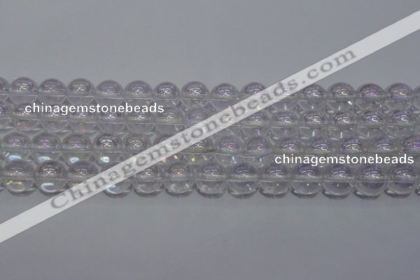 CCC401 15.5 inches 6mm round AB-color white crystal beads
