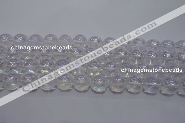 CCC403 15.5 inches 10mm round AB-color white crystal beads