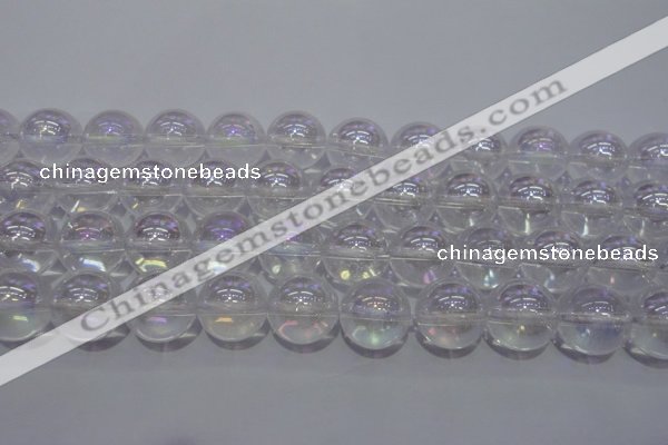 CCC404 15.5 inches 12mm round AB-color white crystal beads