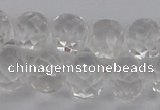 CCC500 15.5 inches 8*12mm faceted teardrop white crystal beads