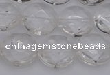 CCC505 15.5 inches 14mm faceted coin natural white crystal beads