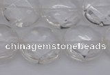 CCC508 15.5 inches 20mm faceted coin natural white crystal beads