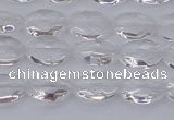 CCC512 15.5 inches 8*12mm faceted oval natural white crystal beads