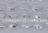 CCC512 15.5 inches 8*12mm faceted oval natural white crystal beads