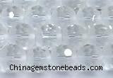 CCC640 15 inches 6mm faceted round white crystal beads