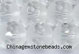 CCC642 15 inches 10mm faceted round white crystal beads