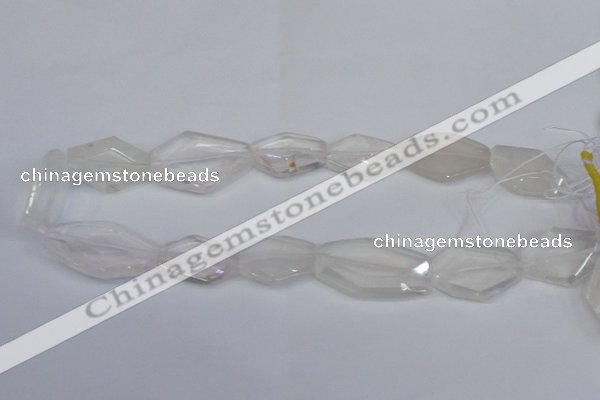 CCC755 15.5 inches 18*25mm - 25*35mm freeform white crystal beads