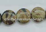 CCD03 15.5 inches 16mm flat round cordierite beads wholesale