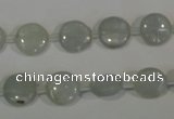 CCE10 15.5 inches 10mm flat round natural celestite gemstone beads