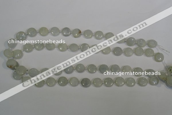 CCE11 15.5 inches 12mm flat round natural celestite gemstone beads