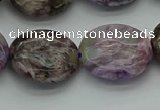 CCG105 15.5 inches 18*20mm oval charoite gemstone beads