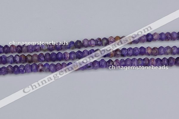 CCG116 15.5 inches 4*7mm rondelle charoite gemstone beads