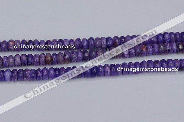 CCG122 15.5 inches 5*9mm rondelle charoite gemstone beads