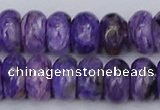 CCG123 15.5 inches 6*11mm rondelle charoite gemstone beads